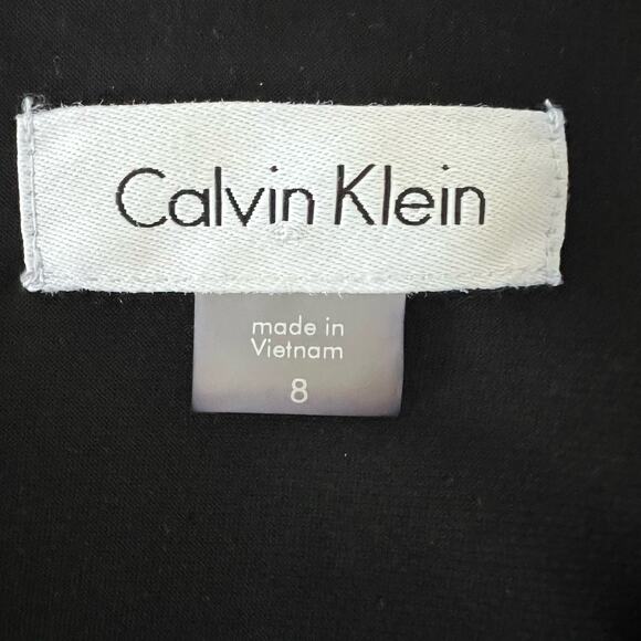 Calvin Klein Black Sleeveless Shift Dress Women’s Size 8 Stretch Slimming LBD - Picture 5 of 12